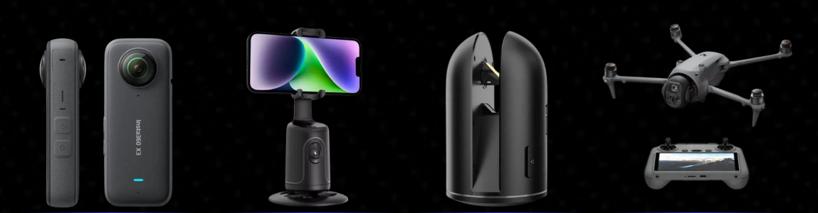 Câmera 360°, app no celular, laser scanner e drone